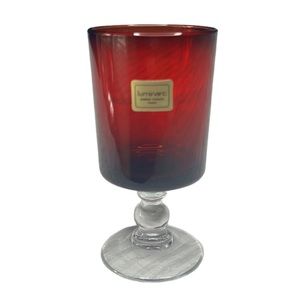LUMINARC RUBY RED BALL FOOTED WINE / CORDIAL GLASS VINTAGE